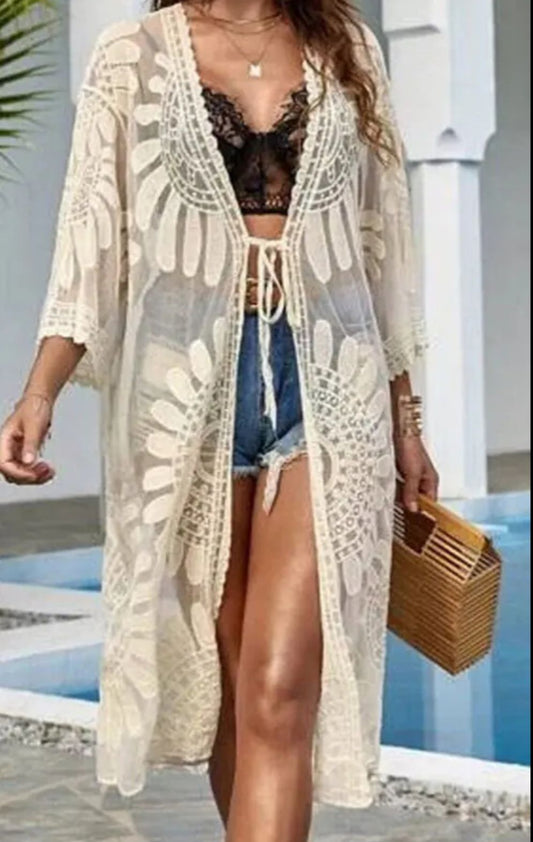 Lace duster one size*