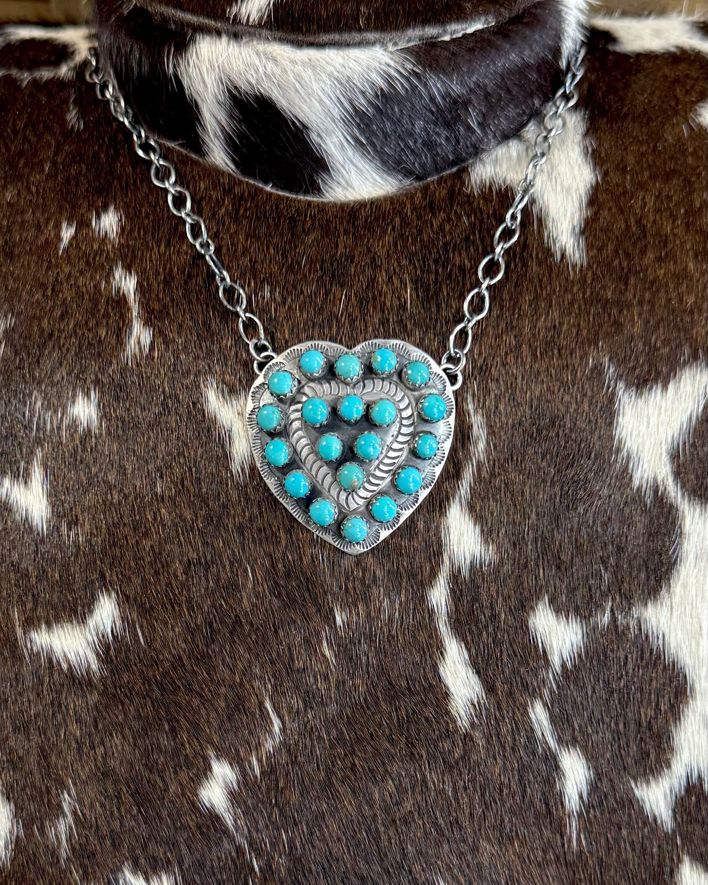 Leroy James Sterling Heart Necklace *Native