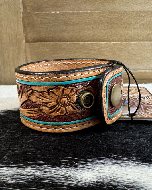 AD leather Snap Bracelet