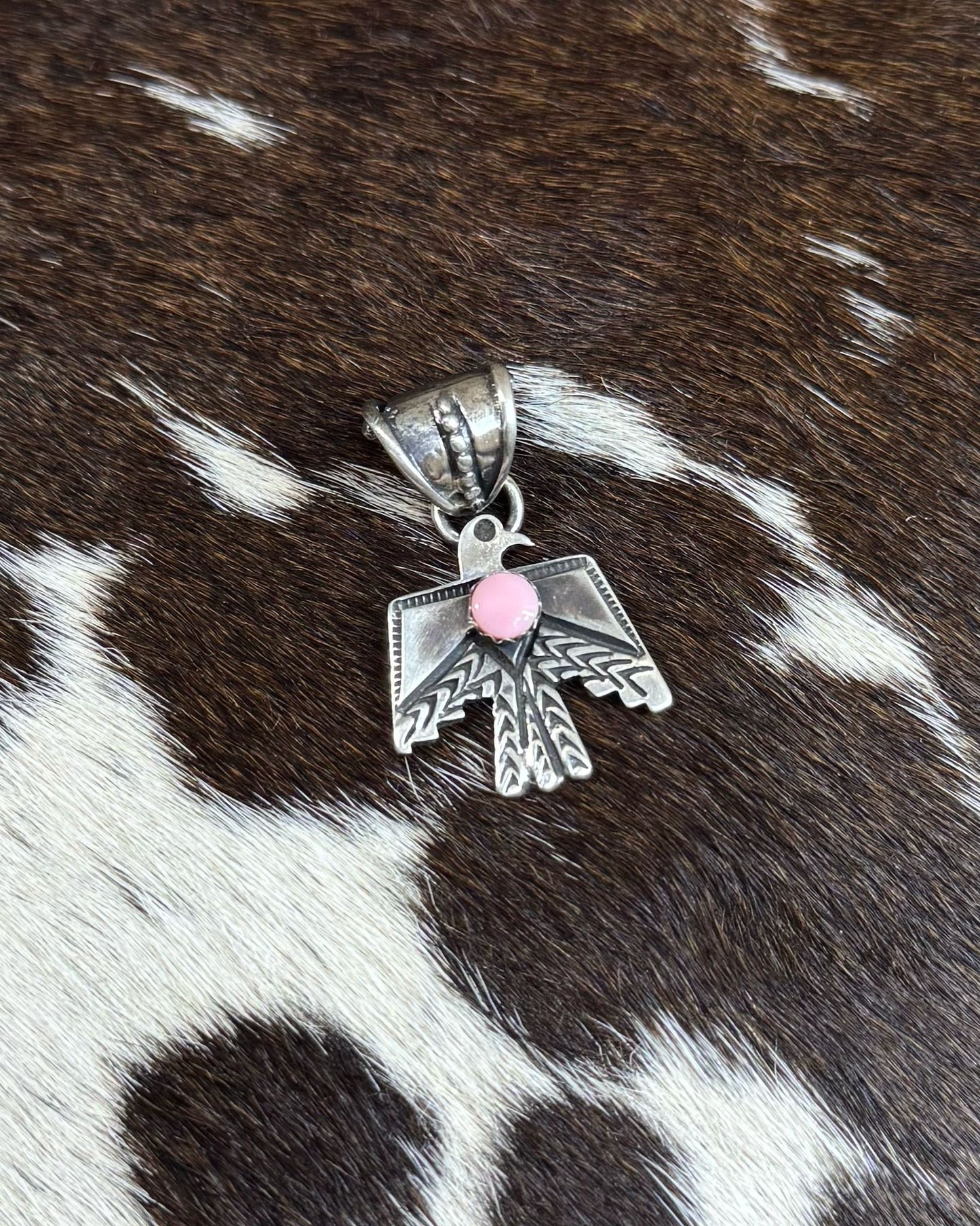 Leroy James Thunderbird Pink Conch Pendant