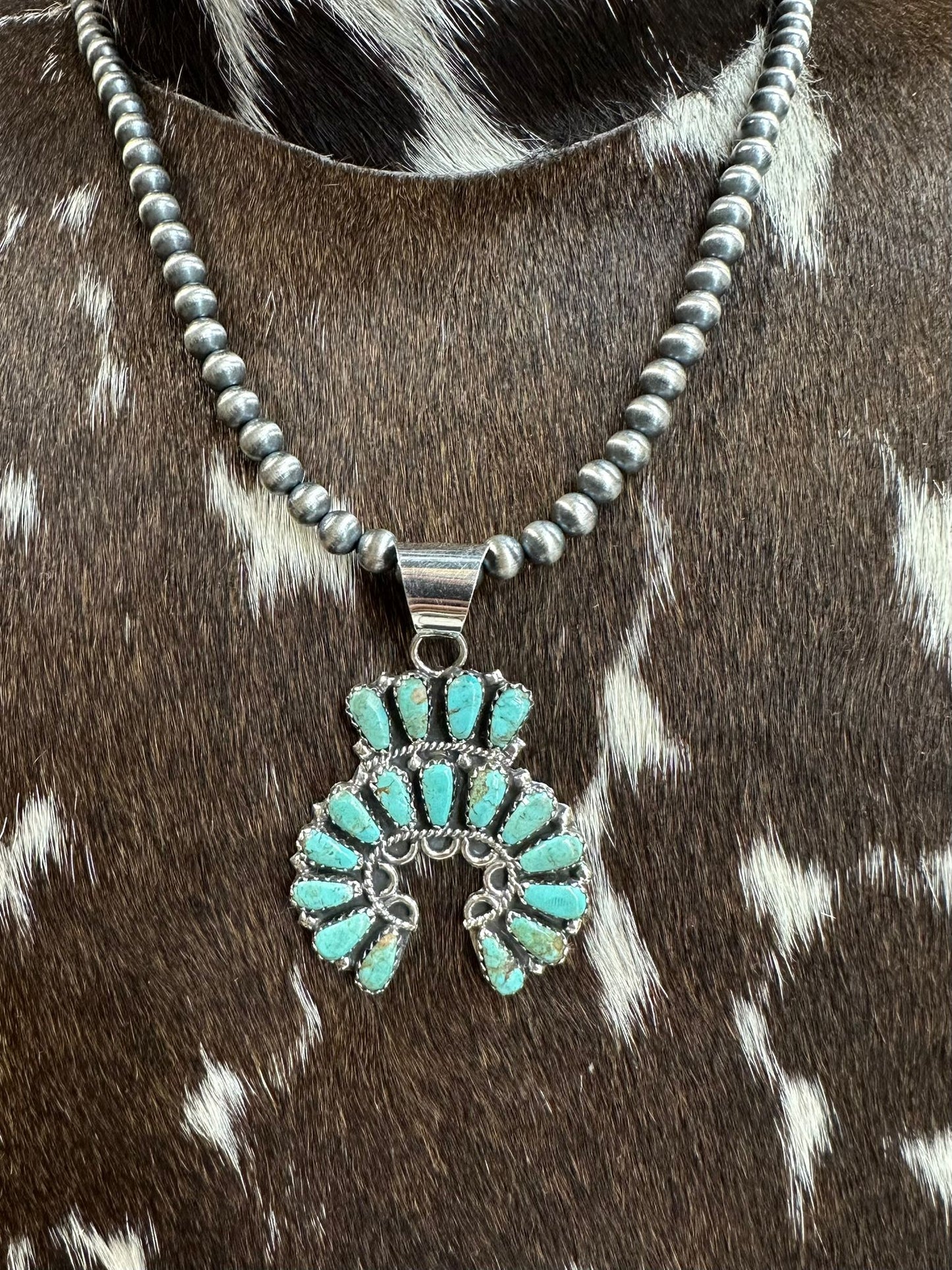 Zeita Begay Naja & 5mm Pearl 16” Necklace *Native