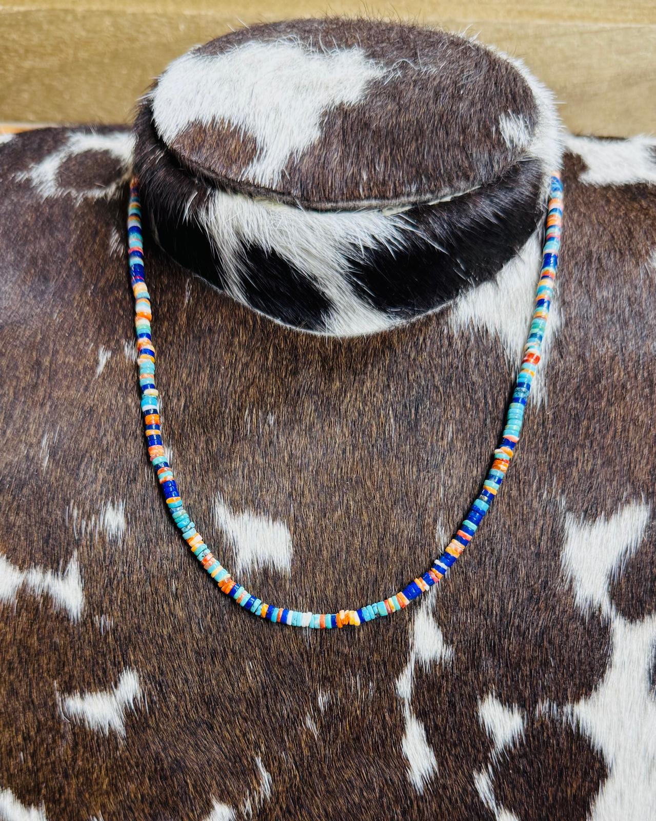 Multi Color Blue Heishi Stacker