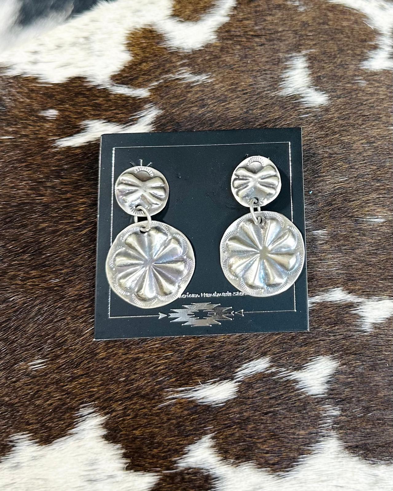 Joan Begay Simple Double Small Concho Dangles