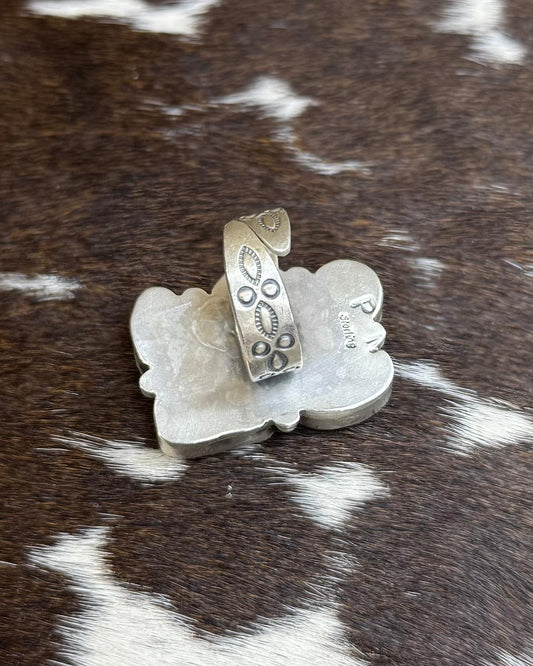 Pebbled Rectangle Golden Hills Ring *Native