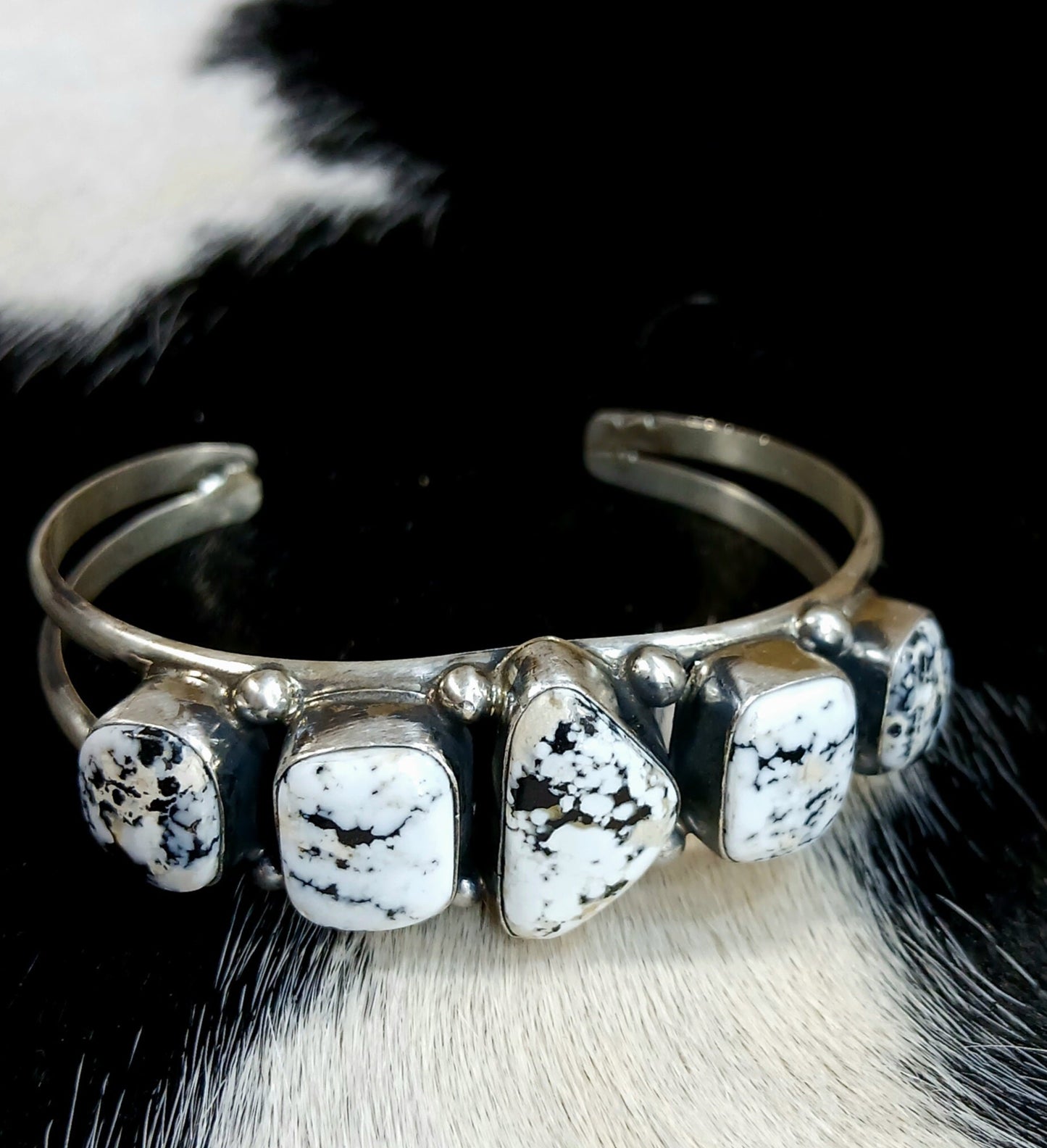Augustine Largo White Buffalo Stone Cuff