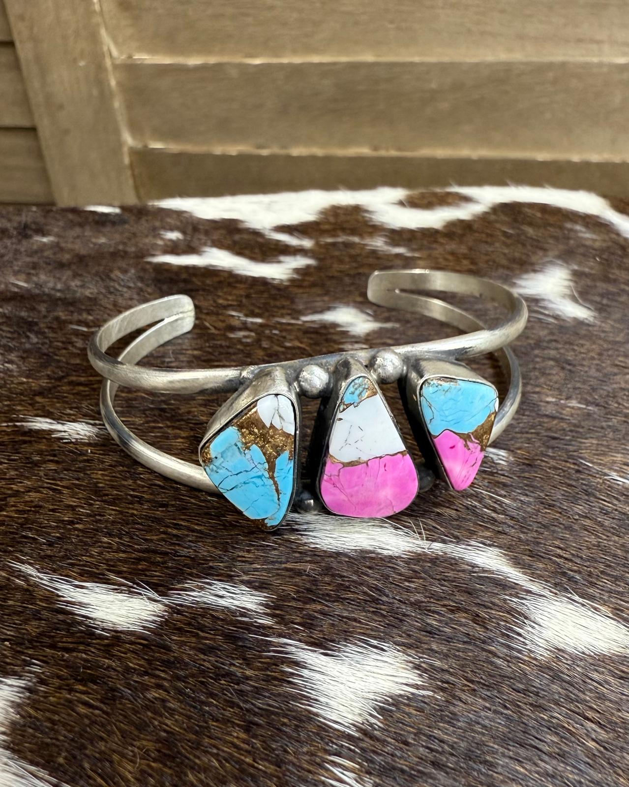 Augustine Largo Cotton Candy 3 Stone Cuff *Native