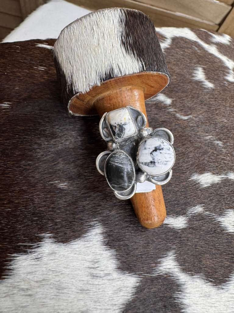 White Buffalo 3 Stone Ring *Native