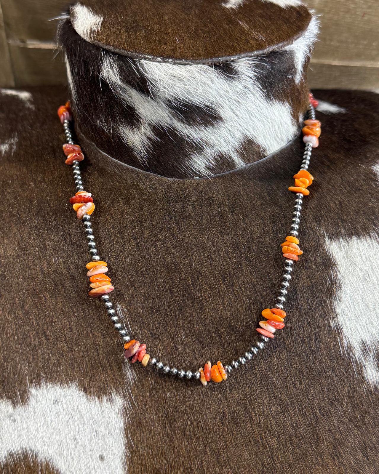 18" Spiny Sterling Pearl Necklace