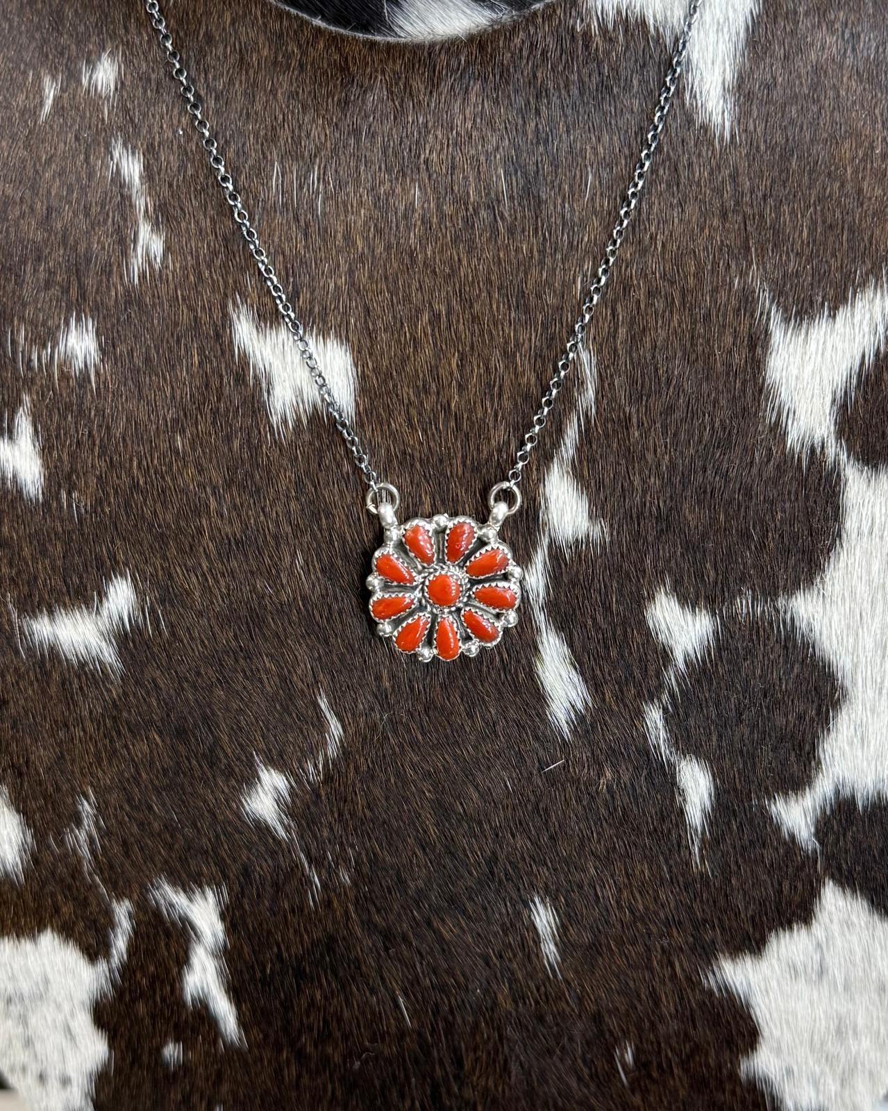 Alicia Wilson Coral Flower Necklace *Native