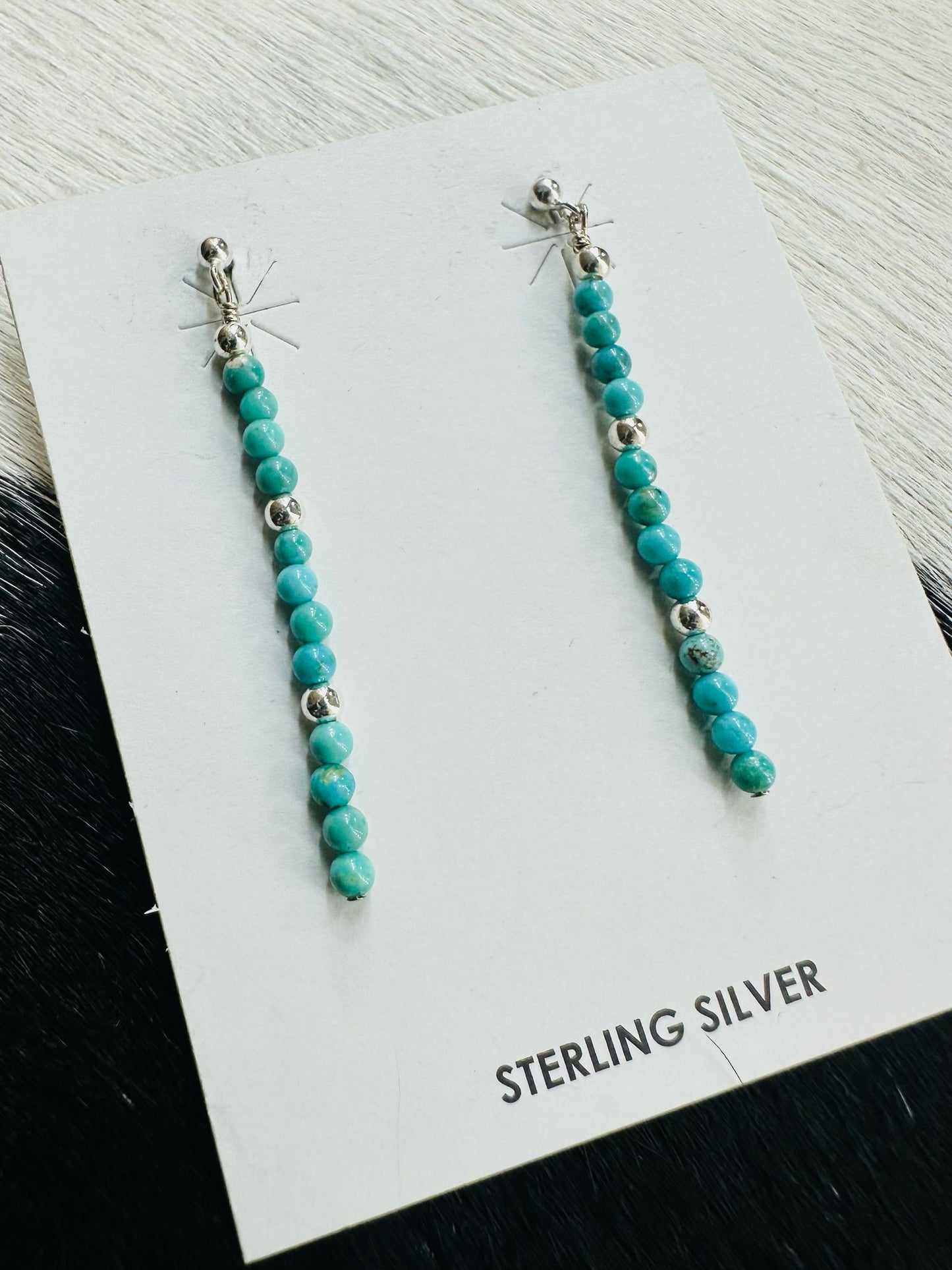 All Turquoise Simple Dangle Earrings