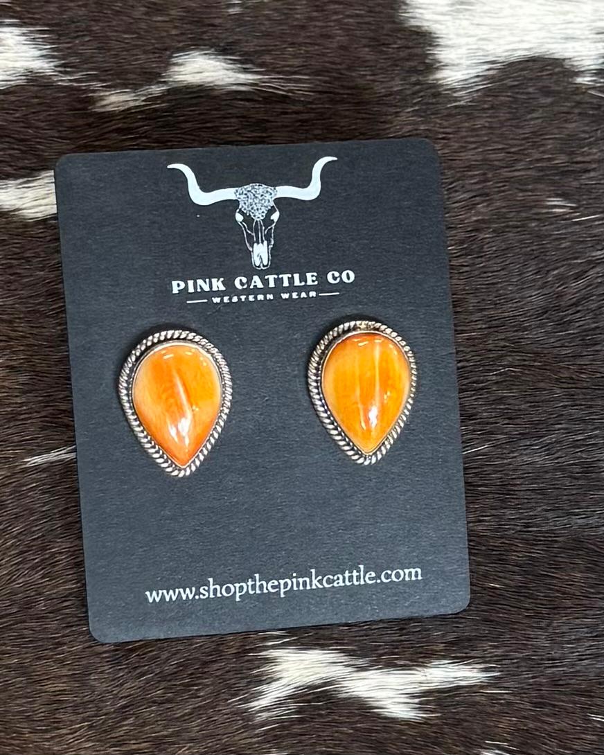 Spiny Teardrop Studs