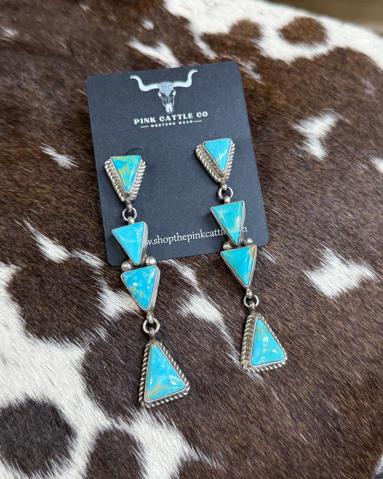 Judith Dixon Triangle Dangle Earrings *Native