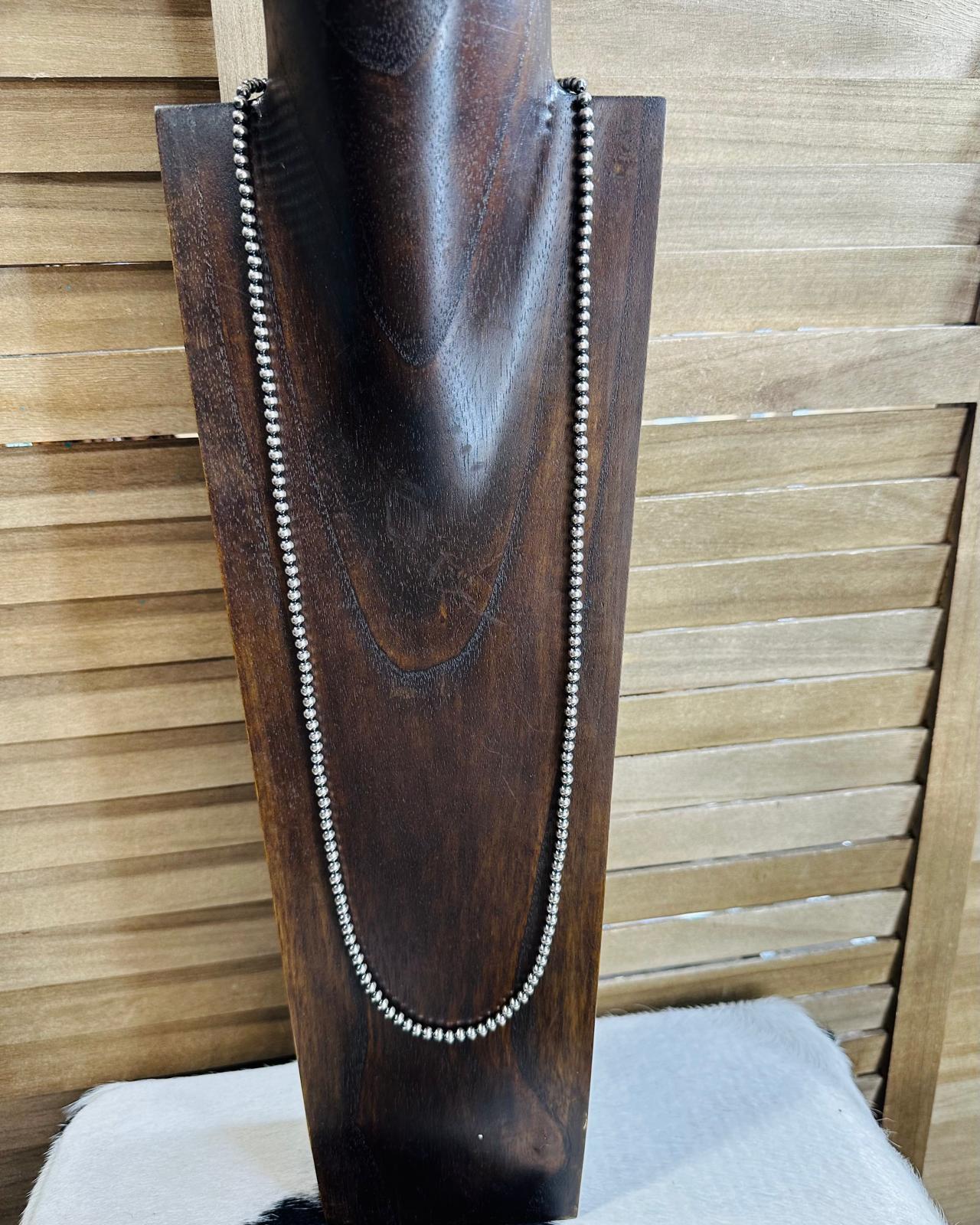 5mm 36” Sterling Pearl Necklace