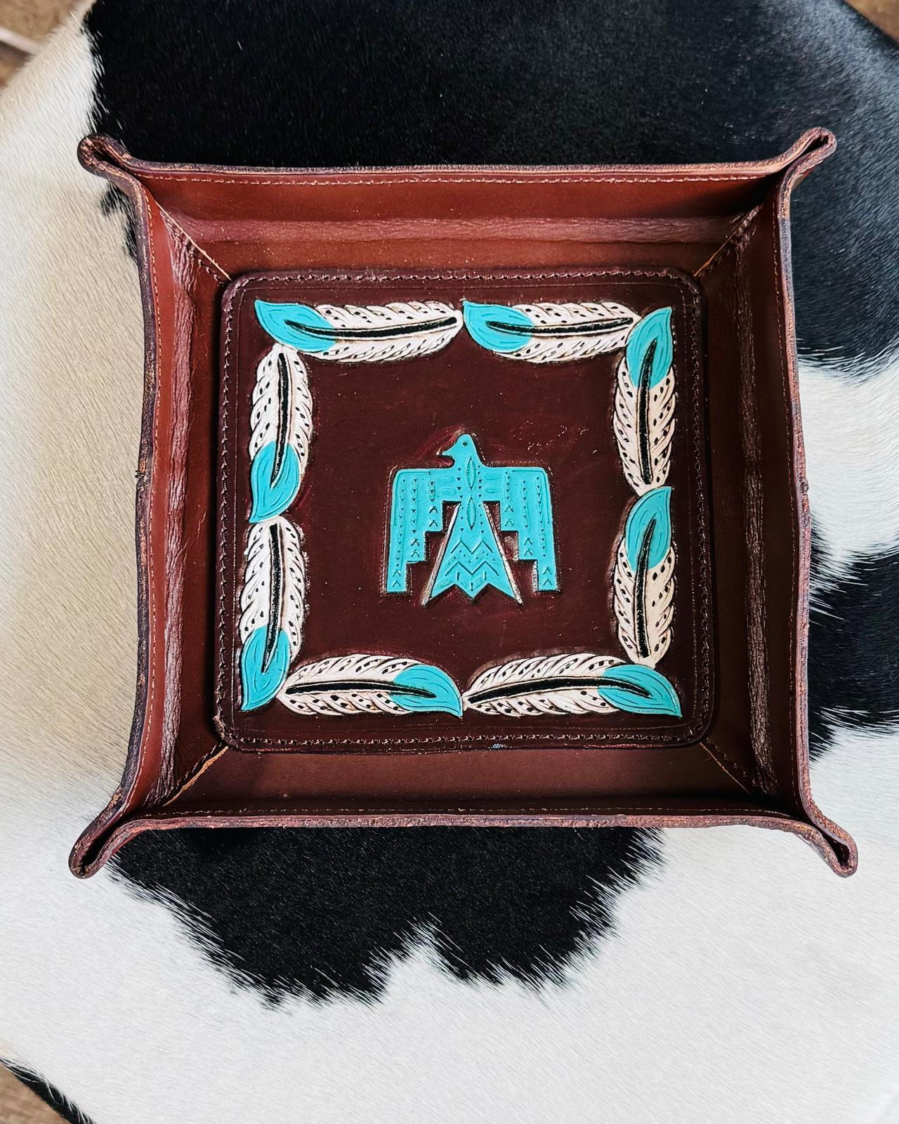 Thunderbird Leather Catch All Tray