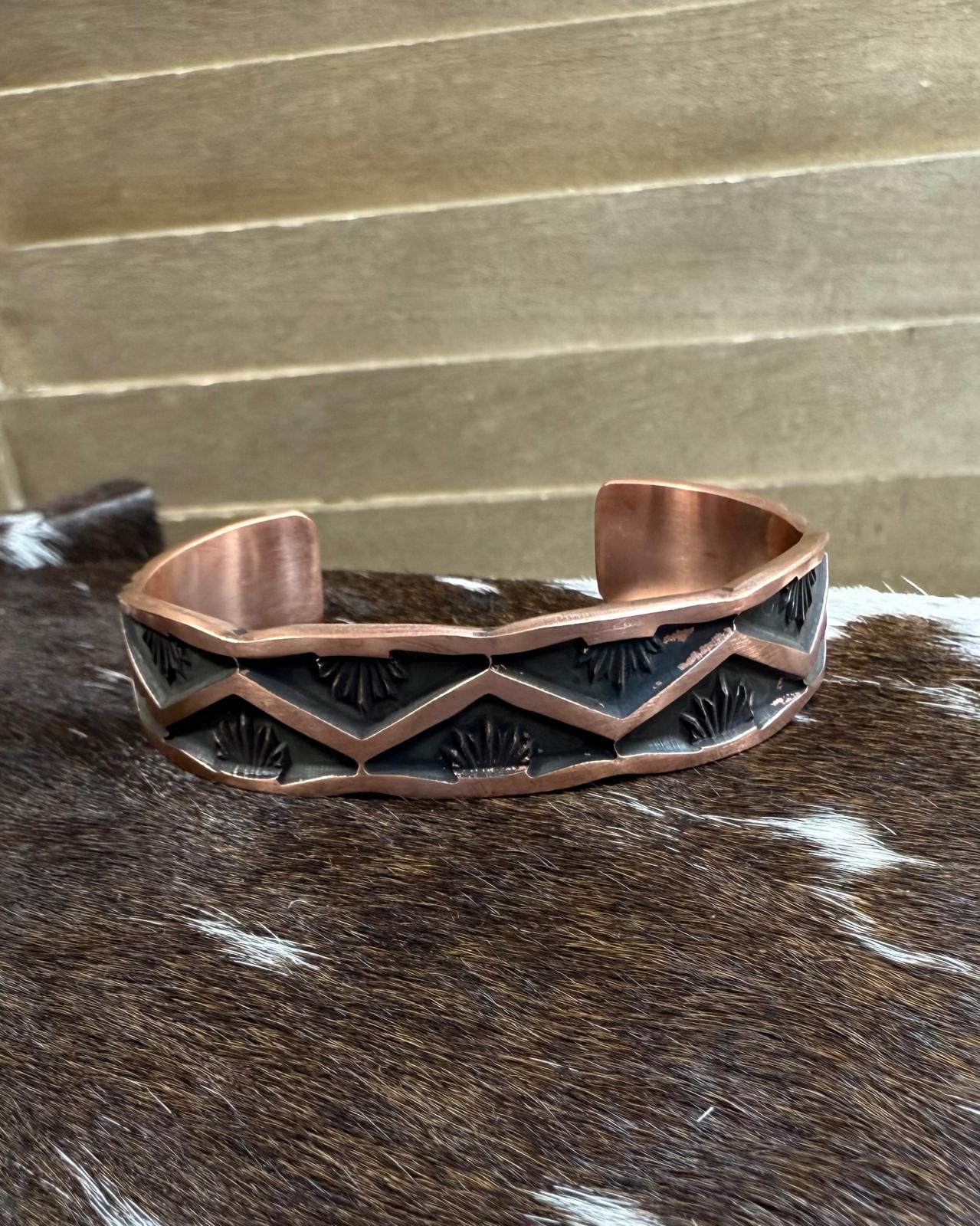 J. Tahe Copper Pattern Cuff *Native