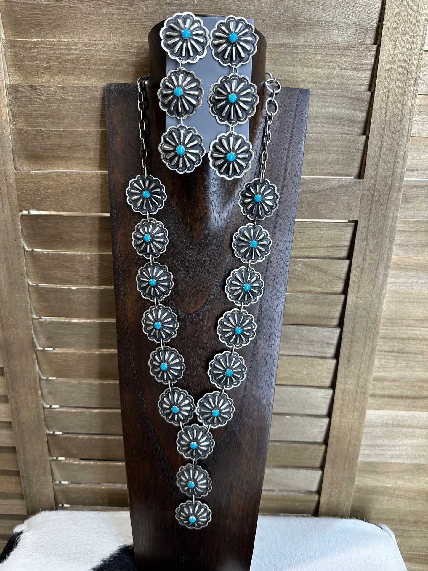 L.Tahe Sterling Concho Statement Set *Native