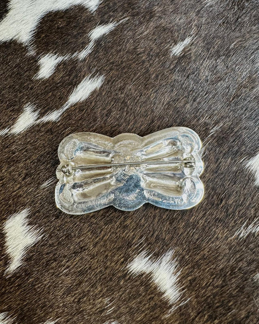 Sterling Bow & Turquoise Pin *Native