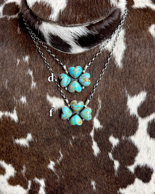 18" Kingman Clover Stone Necklace *Native