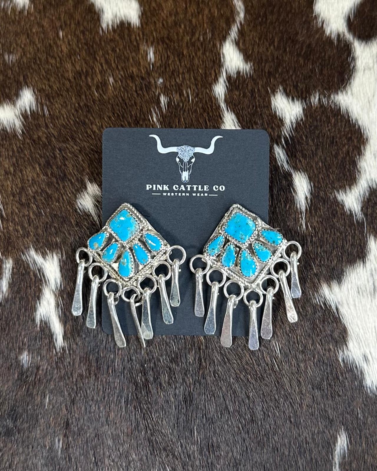Turquoise Dangle Earrings *Native