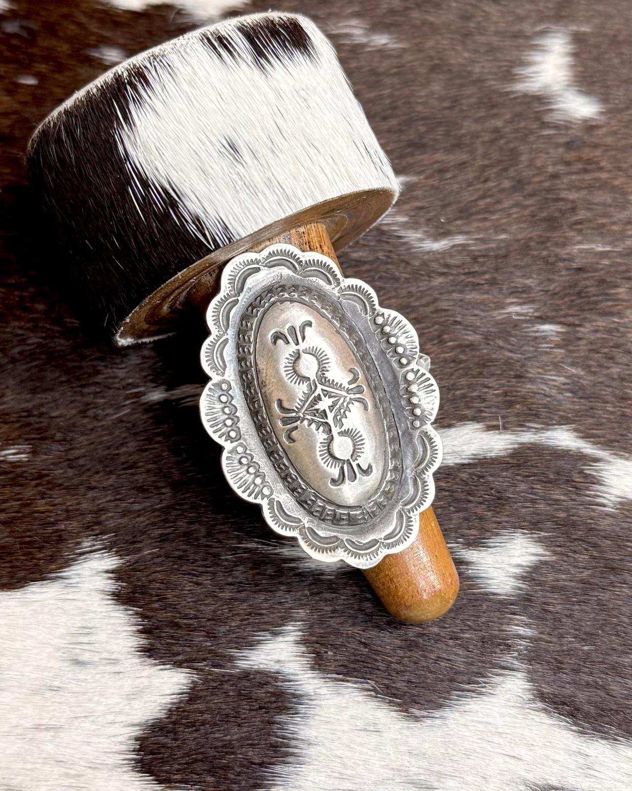 Vincent Platero Adjustable Concho Ring *Native