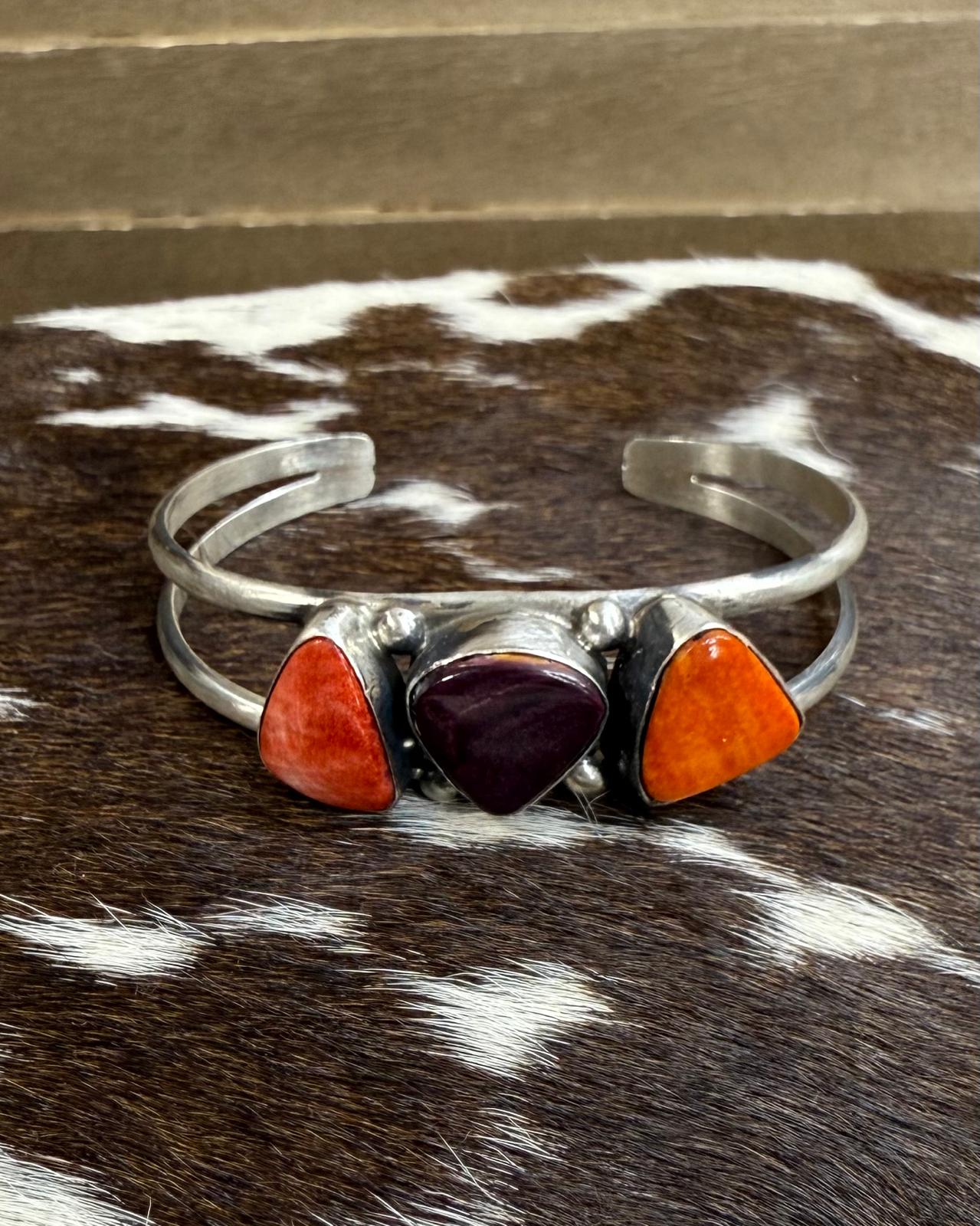 Augustine Largo Mixed Spiny 3 Stone Cuff *Native