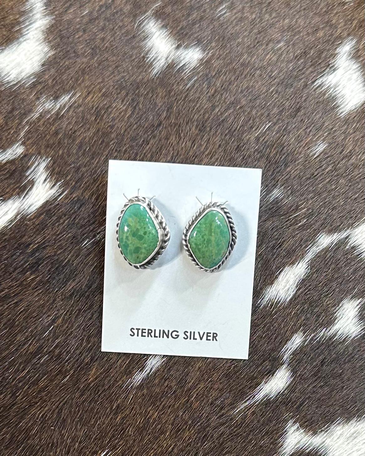 Elouise Kee Green Turquoise Studs *Native