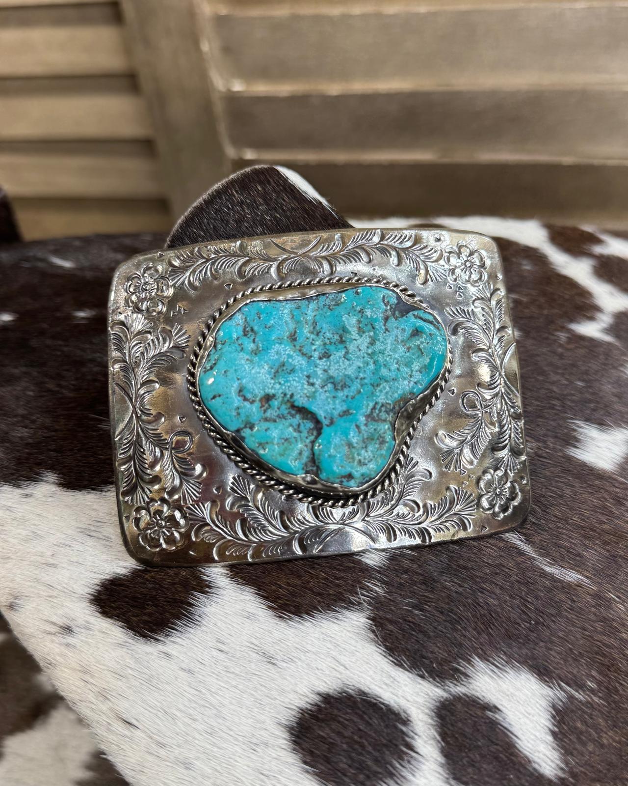 Natural Turquoise Square Buckle