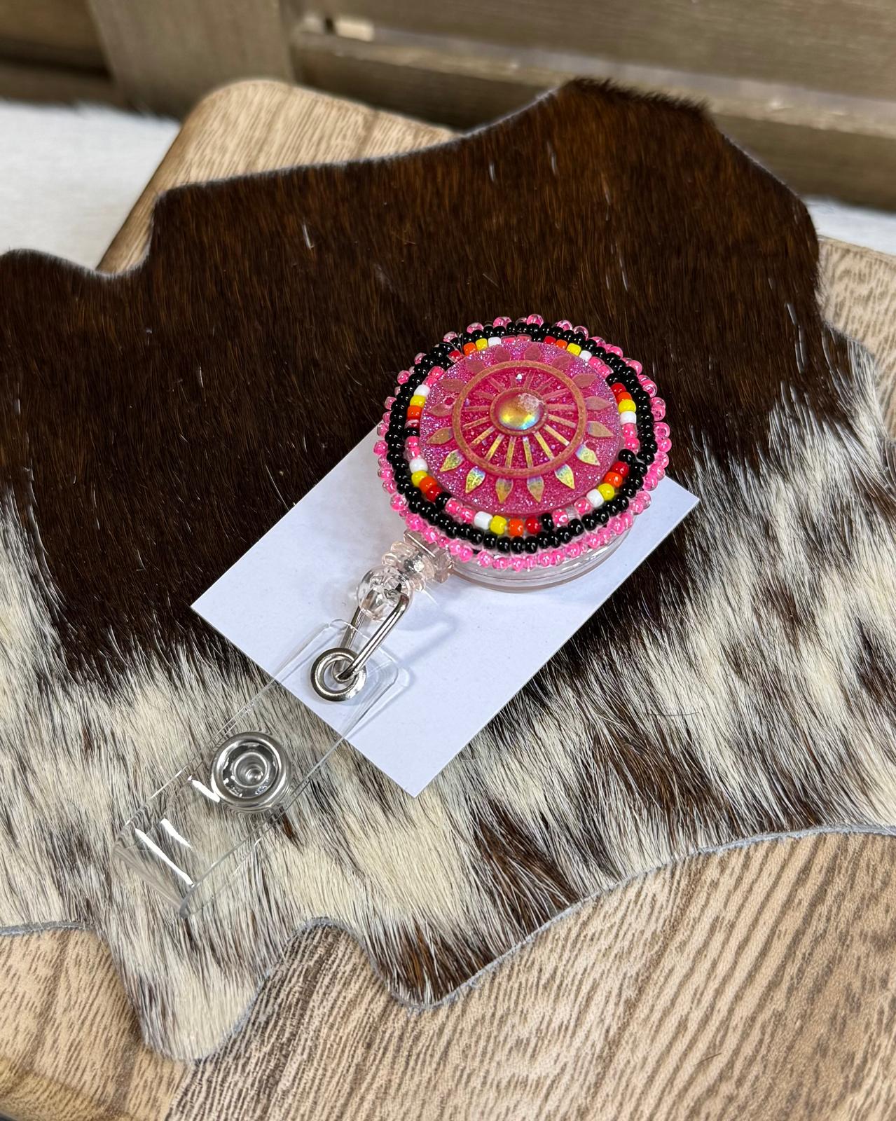 Handmade Beaded Badge Reel *Native