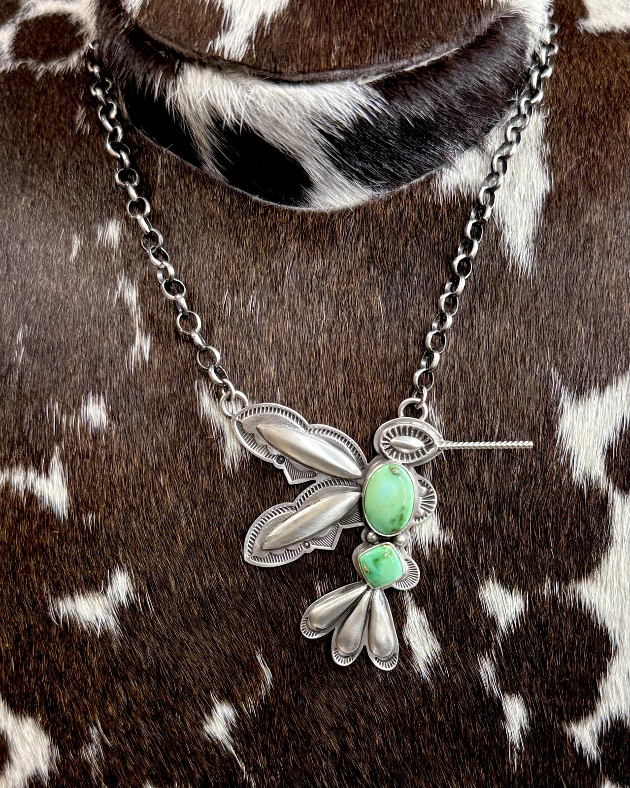 Charles Johnson Hummingbird Necklace 20” *Native