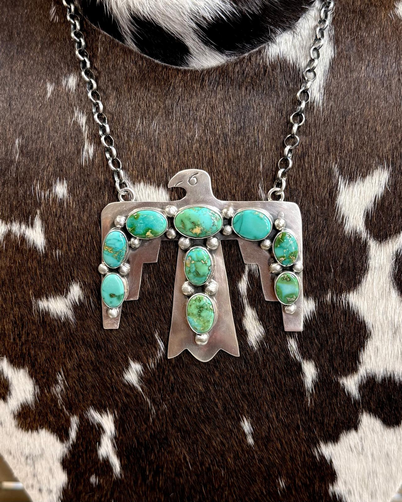 20" Russel Sam Royston Thunderbird Necklace *Native