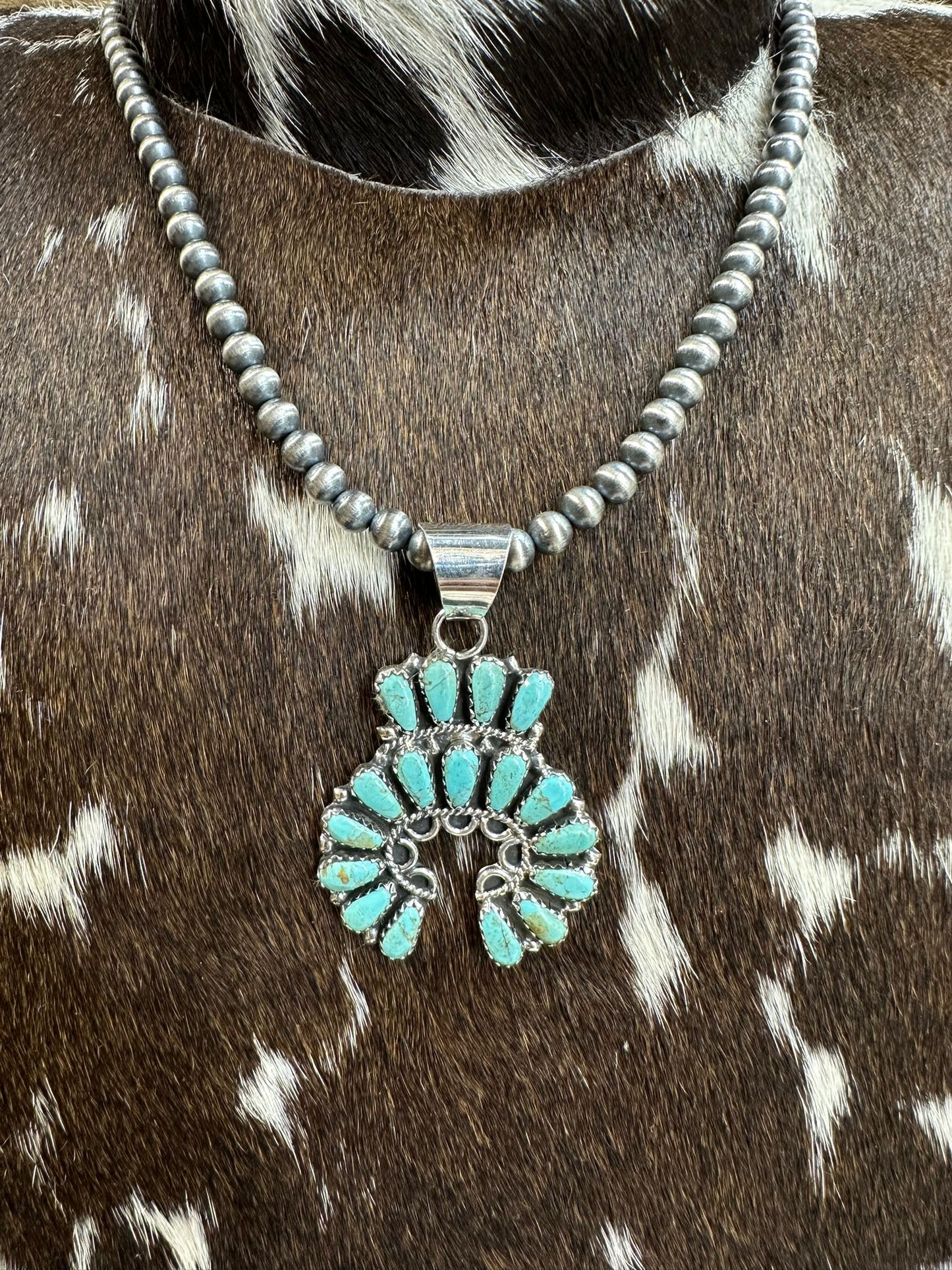 Zeita Begay Naja & 5mm Pearl 16” Necklace *Native