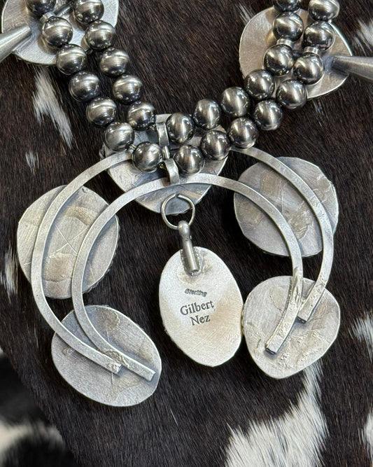 Gilbert Nez Kingman Squash Blossom *Native