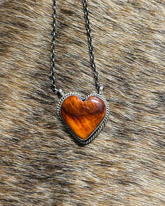 Spiny Conch Heart Necklace