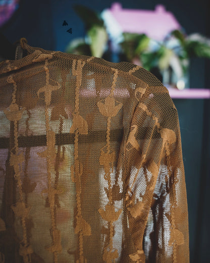 Lariat Lace Mesh Top