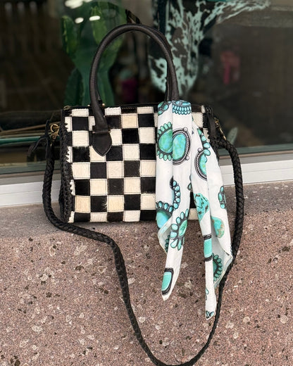 American Darling Cowhide Checkered Speedy