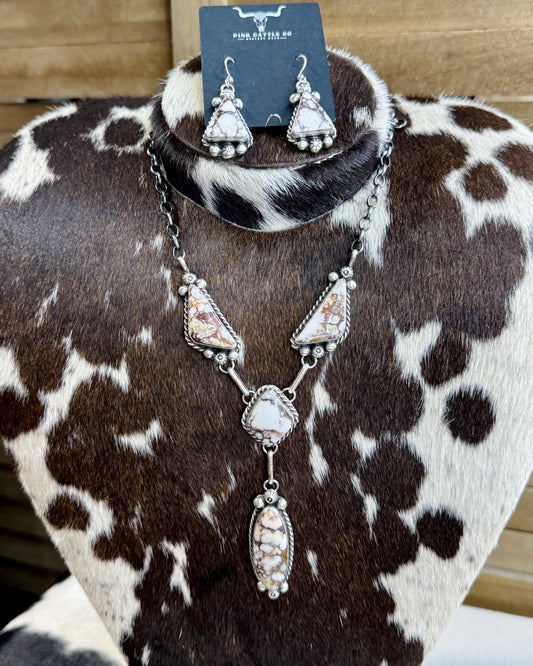 Augustine Largo Wild Horse Lariat Statement Set *Native