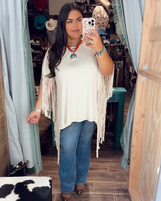 Nashville Oversized Fringe Top
