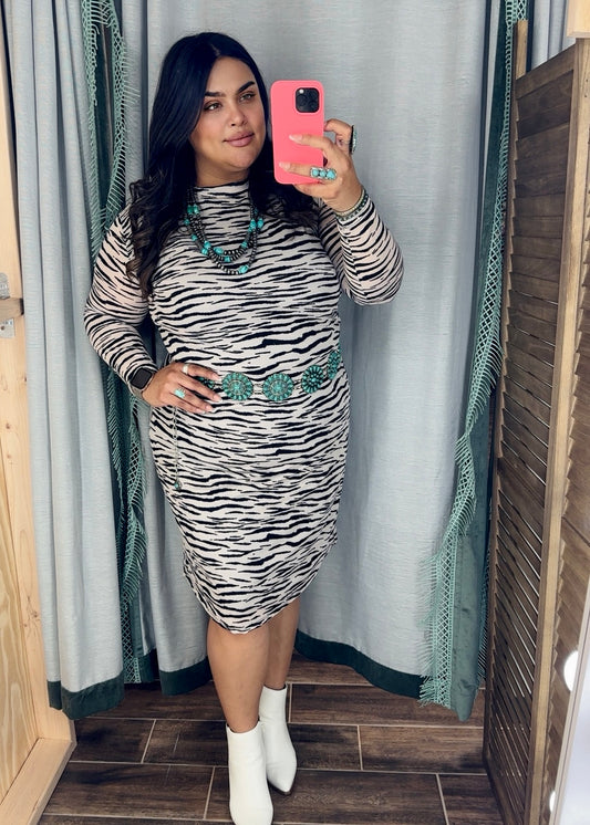 Zebra Mesh Dress