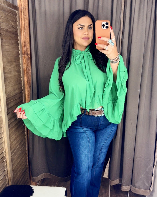 kelly Luxe Flowy Blouse