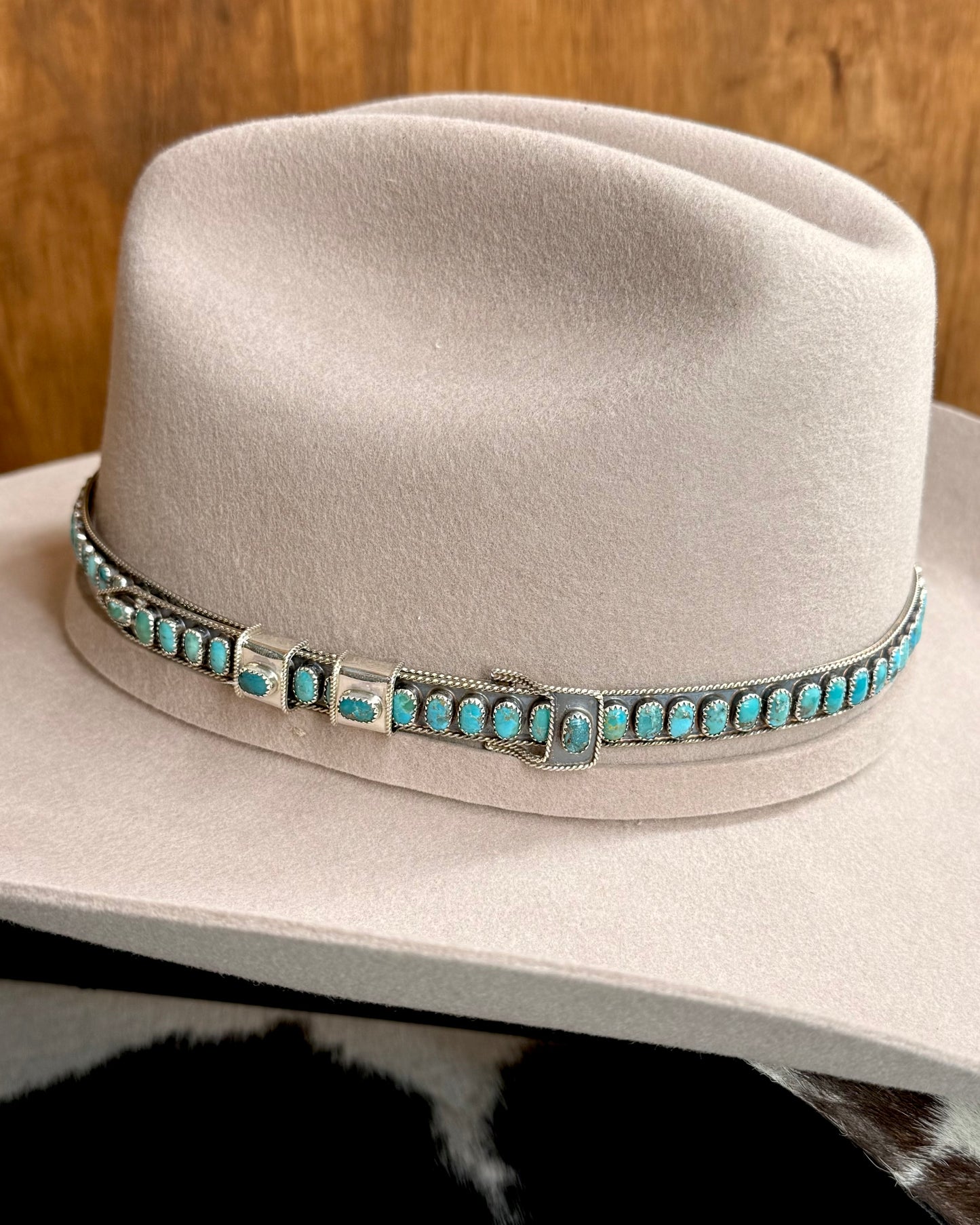 Sterling Turquoise Hat Band *Native