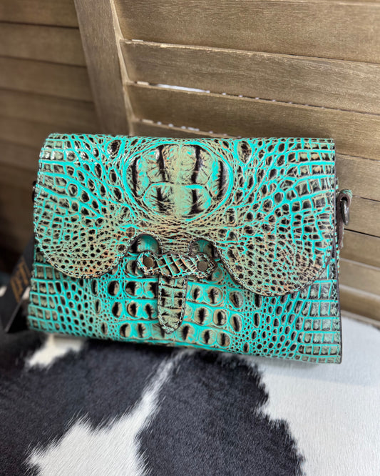 Caiman Envelope Crossbody