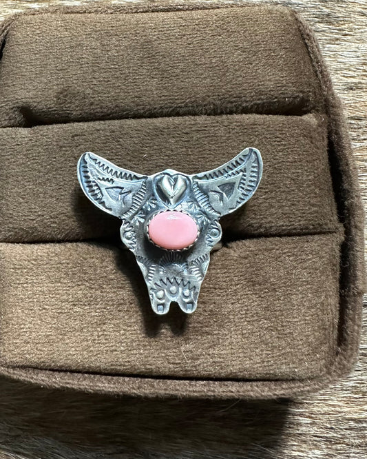 Longhorn Ring Pink Conch