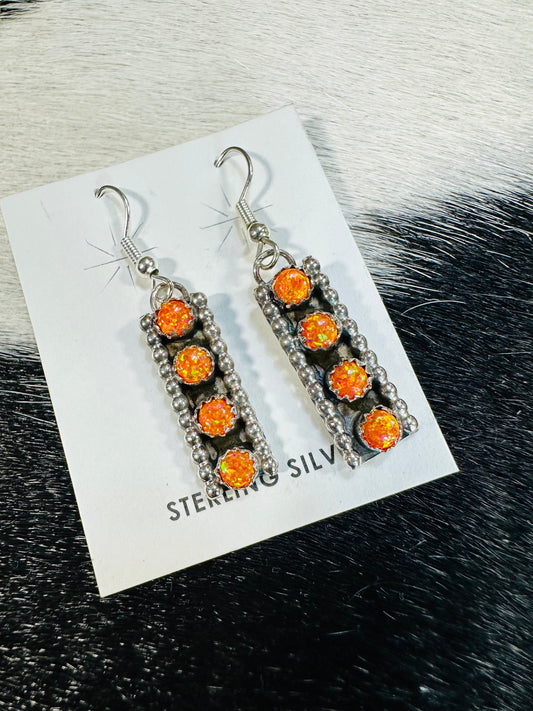Orange Opal Mini Dangle *Sterling