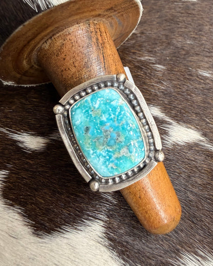 White Water Squared Stone Ring Sz 8 -  *Native