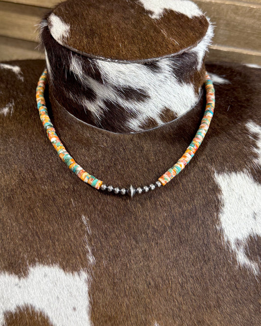 Spiny Shell Heishi Choker