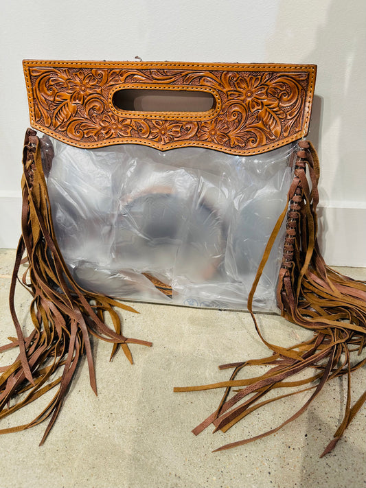 Clear Tooled Bag