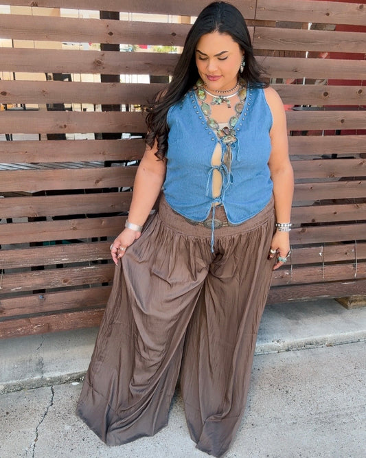 Wide Leg Pant *Brown