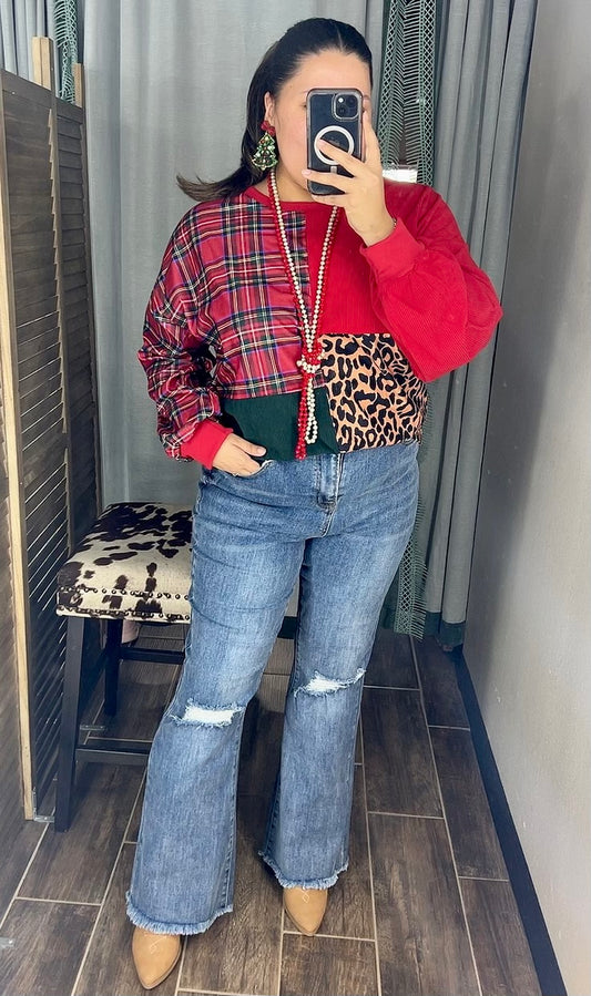 Christmas Patchwork Top