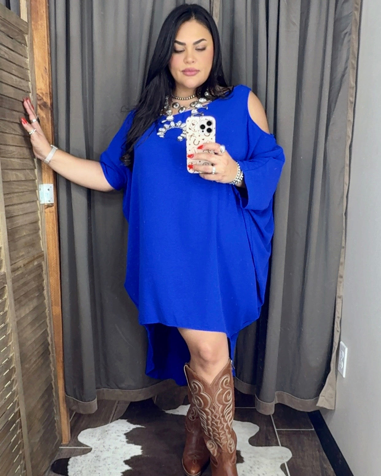 Off The Shoulder Dress *Royal Blue