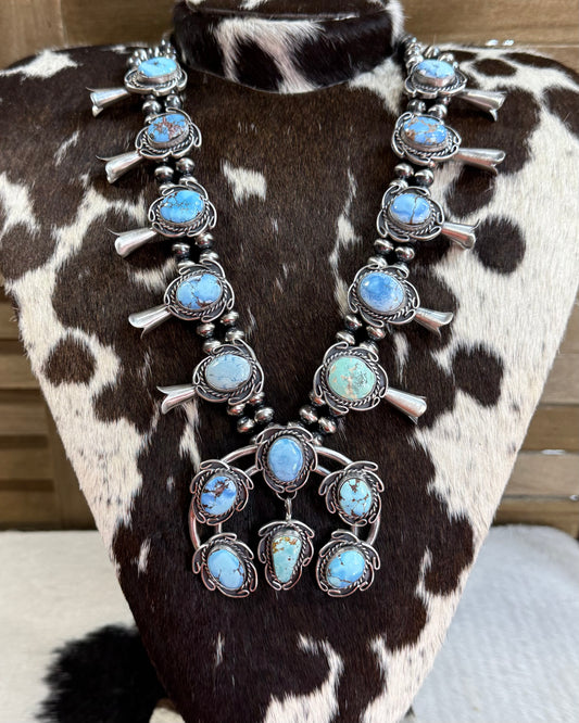 Gilbert Nez Golden Hills Squash Blossom *Native